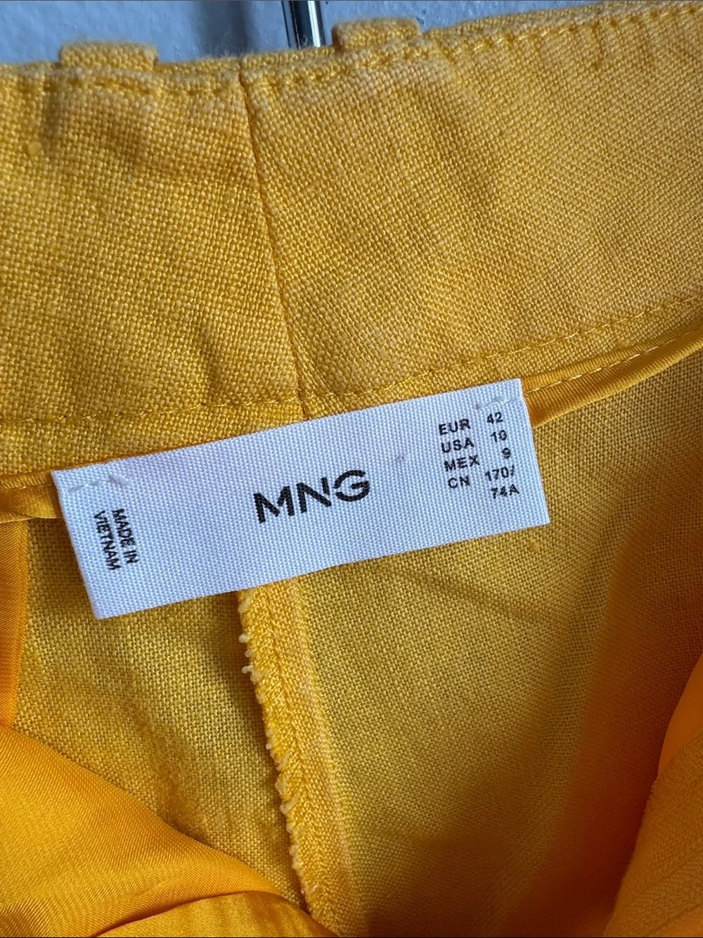 Mango High-Rise Linen Pants
